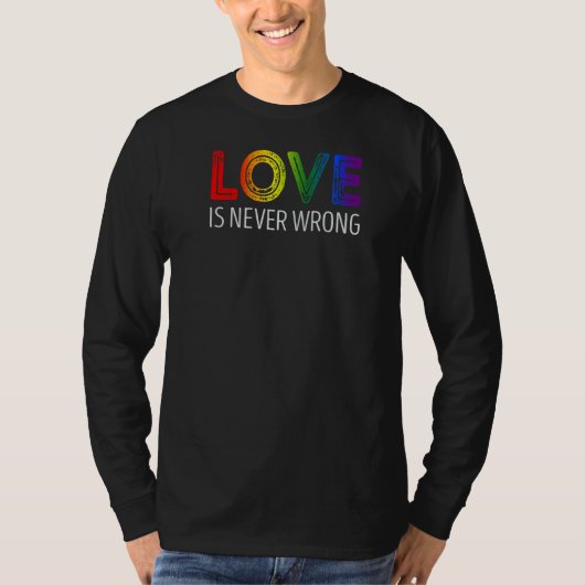 Liefde is nooit verkeerd t-shirt (Voorkant)