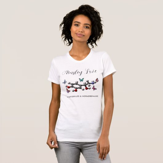 Liefde is Noradrenaline Molecule Science T-shirt (Voorkant volledig)