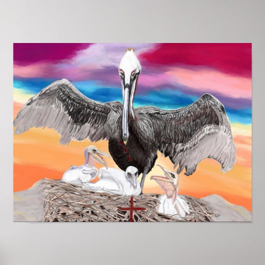 Liefde is Offer Pelikaan Poster (Voorkant)