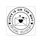 Liefde is onderweg | Valentijnse  Speciale leverin Rubberstempel (Afrduk)