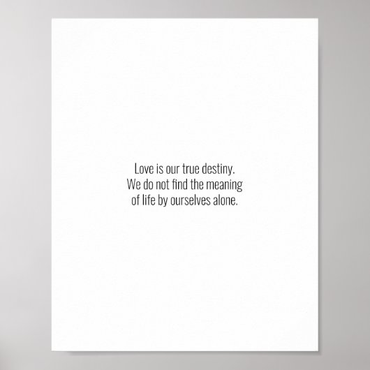 Liefde is ons echte lot. Love quotes Poster (Voorkant)