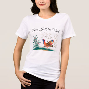 Liefde is ons nest – T-shirt voor vrouwen met voge