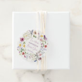 Liefde is ontluikende boho wilde bloemen bruidsdou bedankjes labels (In situ)