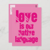 Liefde is onze moedertaal, briefkaart (Voorkant / Achterkant)