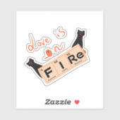 Liefde is op Vuur Vinyl Sticker (Vel)