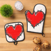 Liefde is ovenwant & pannenlap set (Top down)
