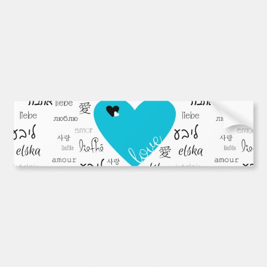 Liefde is overal bumpersticker (Voorkant)