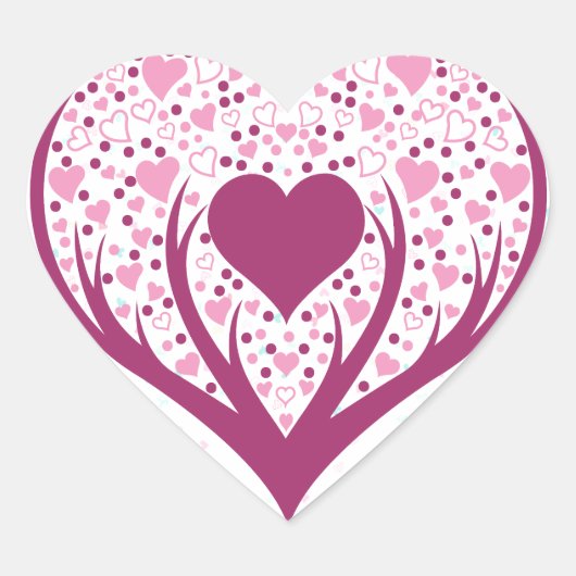 Liefde is overal. hart sticker (Voorkant)