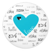 Liefde is overal keramische knop (Voorkant)