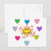 Liefde is overal om je heen briefkaart (Voorkant / Achterkant)