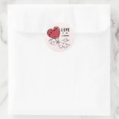 Liefde is overal ronde sticker (Tas)