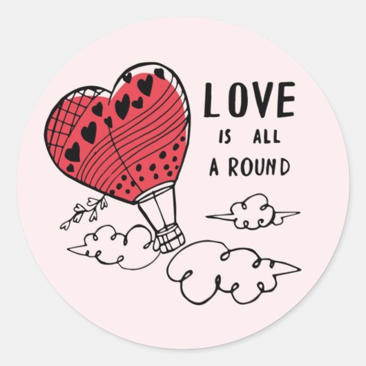 Liefde is overal ronde sticker (Voorkant)