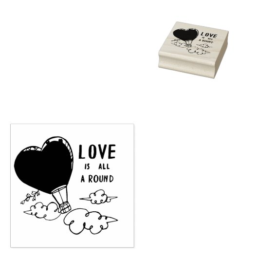 Liefde is overal rubberstempel (Gestempeld)