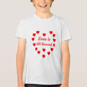 Liefde is overal Tri-Blend shirt (Voorkant)