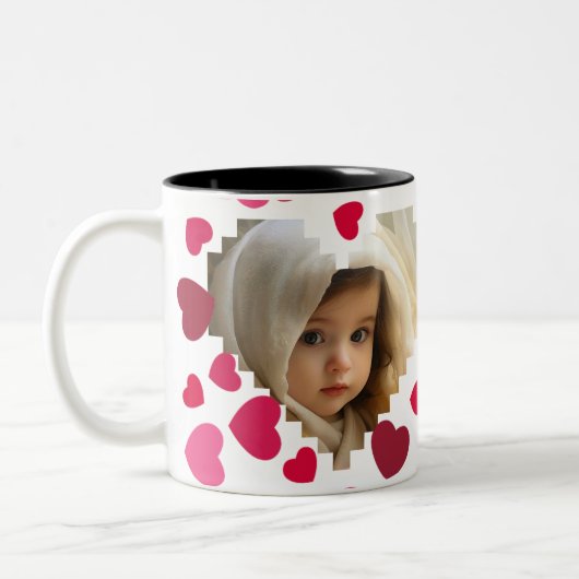 Liefde is overal tweekleurige koffiemok (Links)