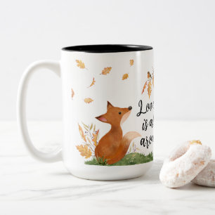 Liefde is overal tweekleurige koffiemok