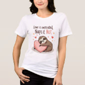 Liefde is overschat, dutjes zijn niet grappig - Lu Tri-Blend Shirt (Voorkant)