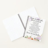 Liefde is patiënt, 1 Corinthians 13:4-8 Notitieboek (Binnen)