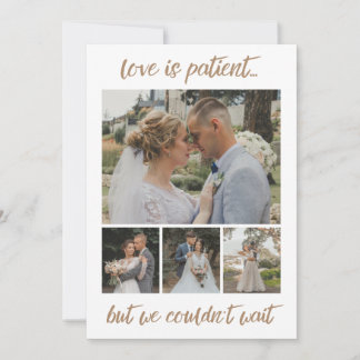 Liefde is Patiënt 6 Foto Wedding Elopement Aankond Aankondiging