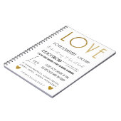 Liefde is patiënt BIble verse Typografie Gold Chic Notitieboek (Linkerzijde)