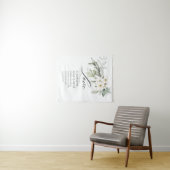 Liefde is Patient Bible Verse Wit Bloemen Christel Wandkleed (In Situ (horizontaal))