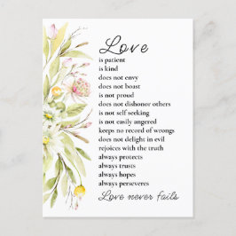 Liefde is Patiënt Bijbel Bruiloft Gefeliciteerd Briefkaart