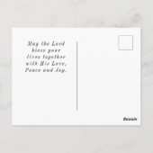 Liefde is Patiënt Bijbel Bruiloft Gefeliciteerd Briefkaart (Achterkant)