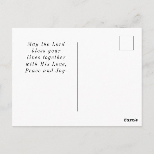 Liefde is Patiënt Bijbel Bruiloft Gefeliciteerd Briefkaart (Achterkant)