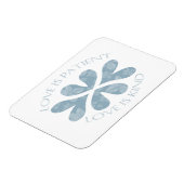 Liefde is Patiënt Blue Hearts Inspirerend Quote Magneet (Linkerzijde)