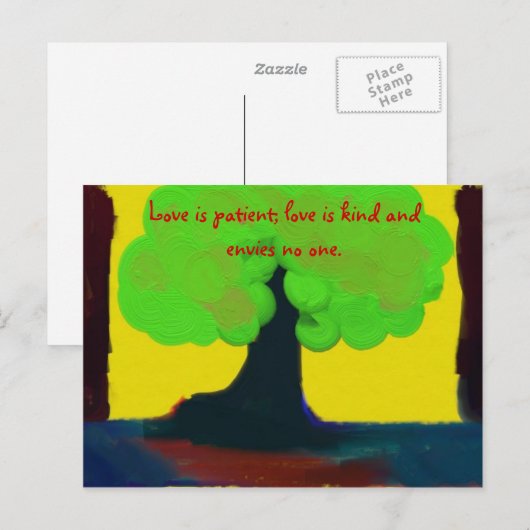 Liefde is patiënt briefkaart (Voorkant / Achterkant)