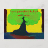 Liefde is patiënt briefkaart (Voorkant)