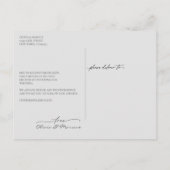 Liefde is patiënt bruiloft uitstel grijs briefkaart (Achterkant)