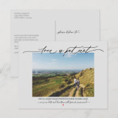 Liefde is patiënt bruiloft uitstel grijs briefkaart (Voorkant / Achterkant)