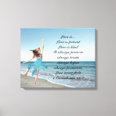 Liefde is patiënt Corinthians Canvas Afdruk (Voorkant)