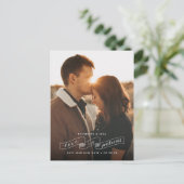 Liefde is Patiënt de huwelijksdatum wijzigen Aankondigingskaart (Staand voorkant)