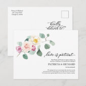 Liefde is patiënt eucalyptus bruiloft uitstel briefkaart (Voorkant / Achterkant)