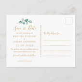 Liefde is Patient Gold Script Photo Save Our Date Aankondigingskaart (Achterkant)