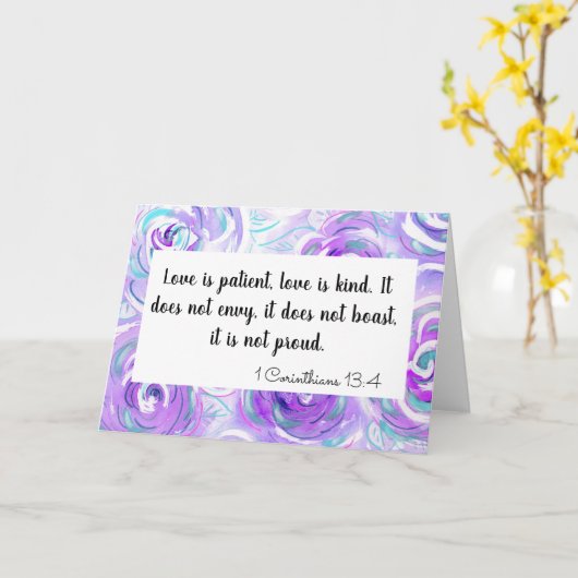 Liefde is patiënt kaart (Gele Bloem)