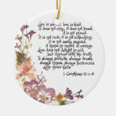 Liefde is patiënt keramisch ornament (Voorkant)