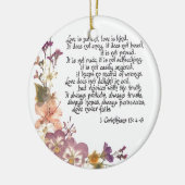 Liefde is patiënt keramisch ornament (Links)