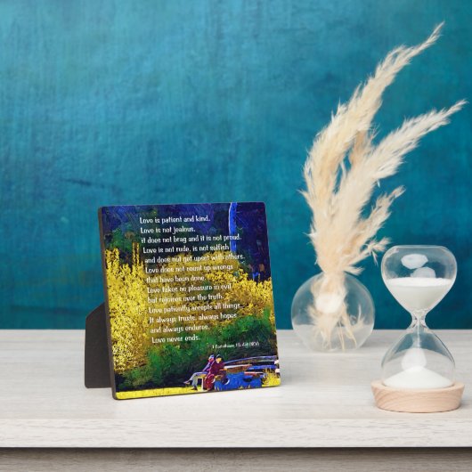 Liefde is patiënt: koppel in het park fotoplaat (Insitu)