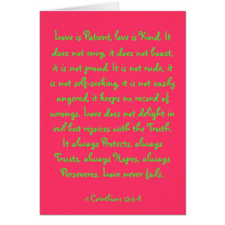 Liefde is Patiënt, liefde is aardig. Het is niet j