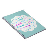 Liefde is patiënt, liefde is aardig notitieboek (Rechterzijde)