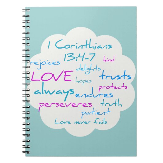 Liefde is patiënt, liefde is aardig notitieboek (Voorkant)