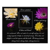 Liefde is Patiënt, Liefde is een soort Cactus flow Foto Afdruk (Voorkant)