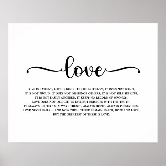 Liefde is Patiënt, Liefde is vriendelijk, Liefde,  Poster (Voorkant)