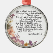 Liefde is patiënt metalen ornament (Voorkant)