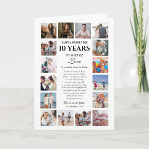 Liefde is Patiënt Milestone Jubileum Foto Kaart