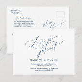 Liefde is patiënt, Navy Blue, uitnodiging uitgeste (Voorkant / Achterkant)