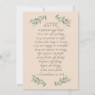 Liefde is patiënt platte kaart